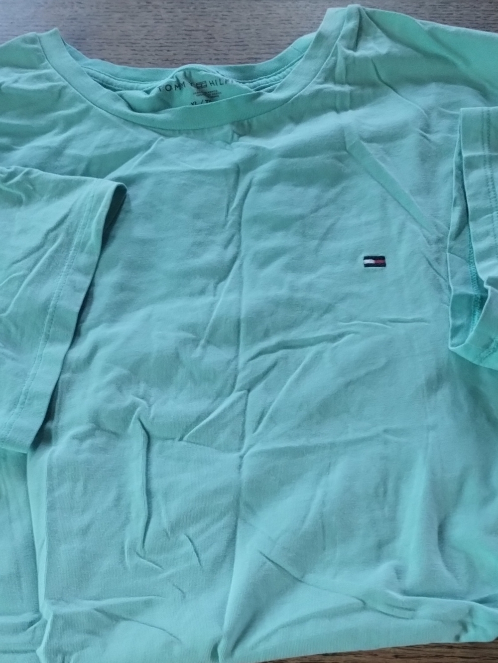 Tommy Hilfiger Mens Mint Green Short-Sleeve Tee
